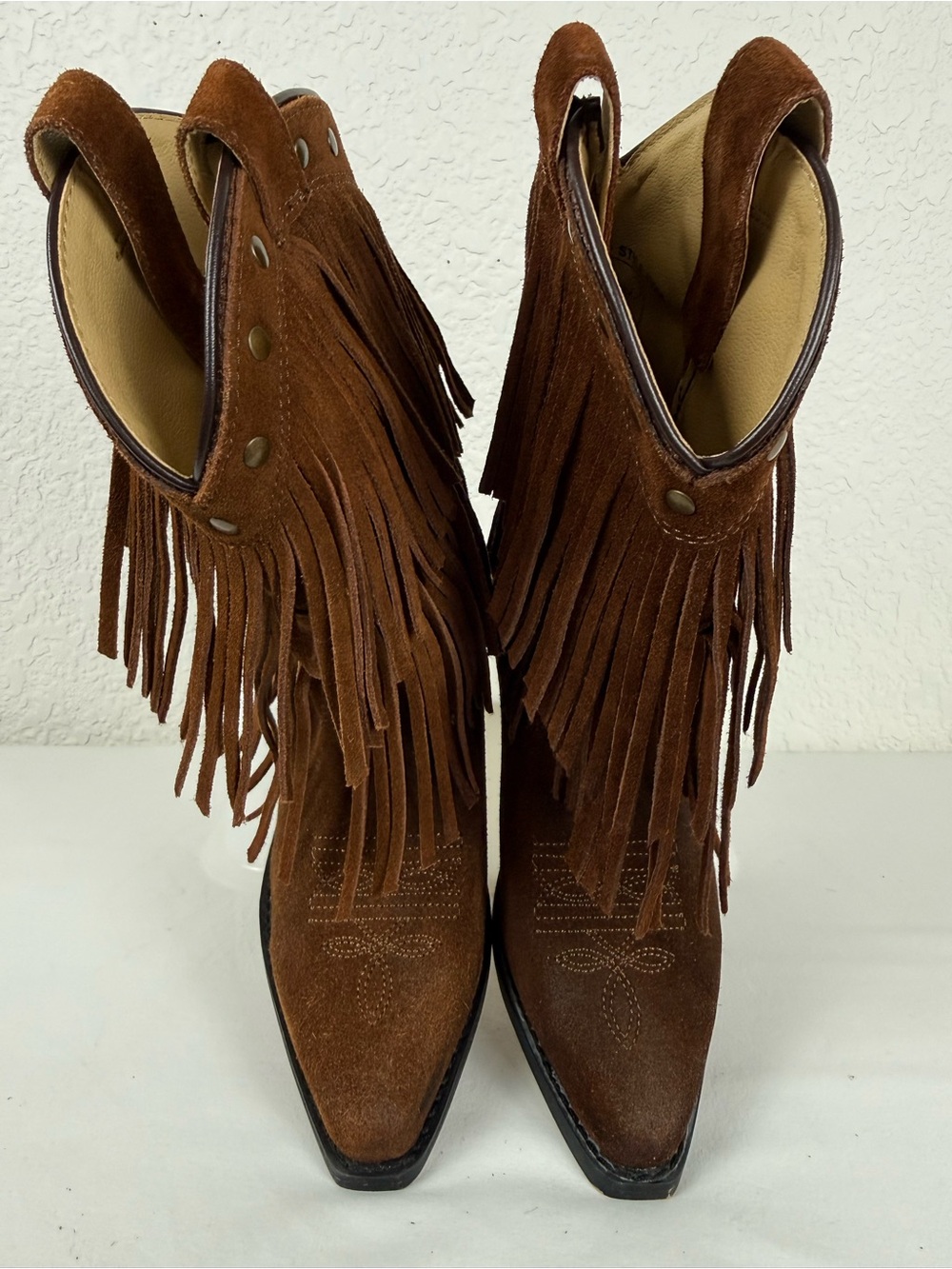 Shyanne | Brown Fringe Western Boots | Girls 2D | Snip Toe | Style 43514 - Picture 2 of 14